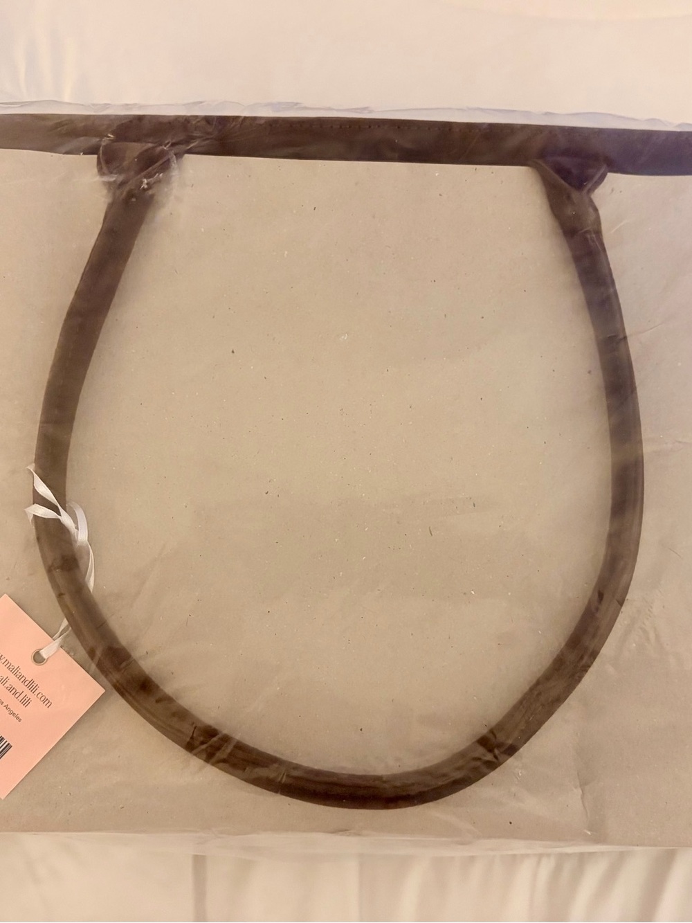 Mali + Lili Faux Suede Tote Bag - Brown (NIB) - Picture 4 of 5